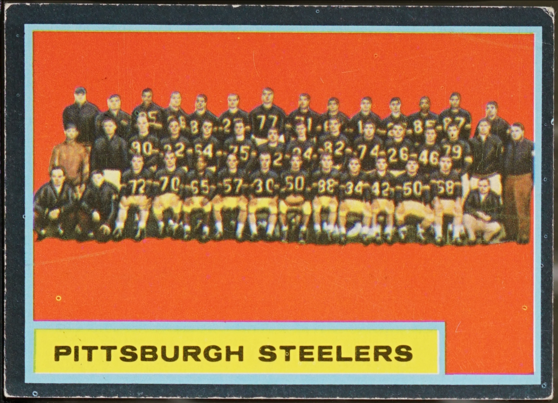 1962 Topps Football Pittsburgh Steelers SP, TC #138 sehr guter Zustand