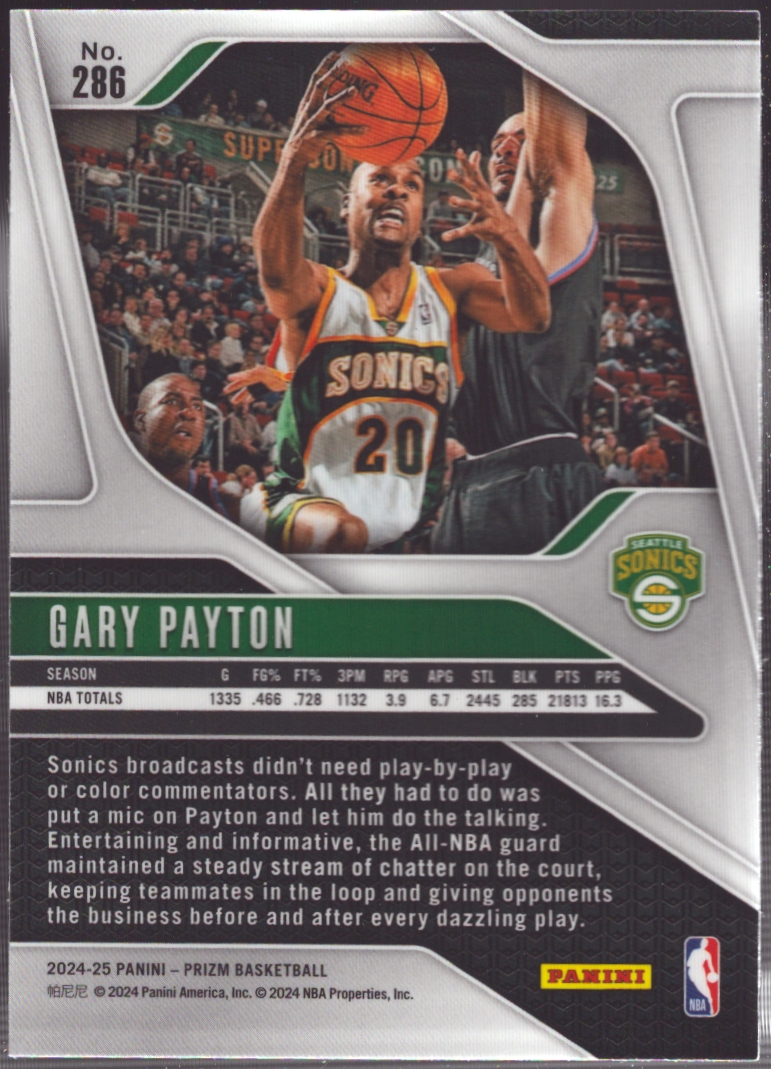 2024-25 Panini Prizm Basketball Gary Payton #286 NM | eBay
