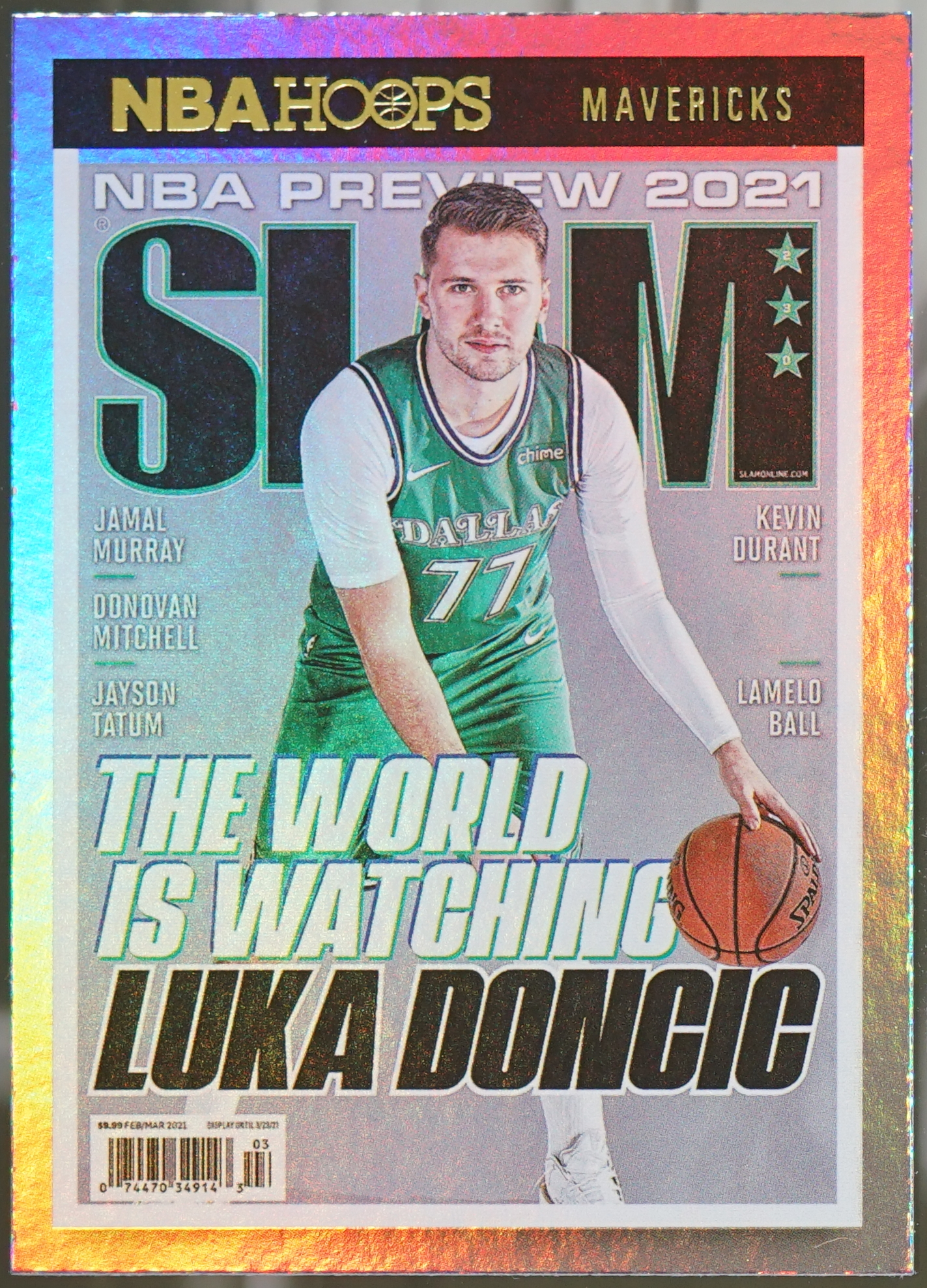 2021-22 Hoops - Slam Holo Basketball Luka Doncic SLAM #230 NM